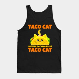 Tacocat Spelled Backwards Taco Cat Cinco De Mayo Tank Top